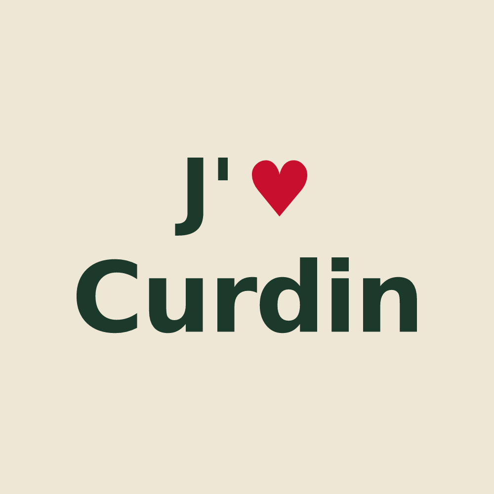 Tote bag personnalisé Curdin — design J'aime Curdin