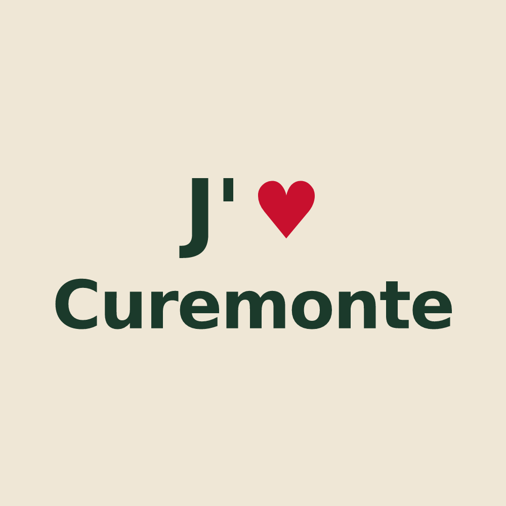 Tote bag personnalisé Curemonte — design J'aime Curemonte