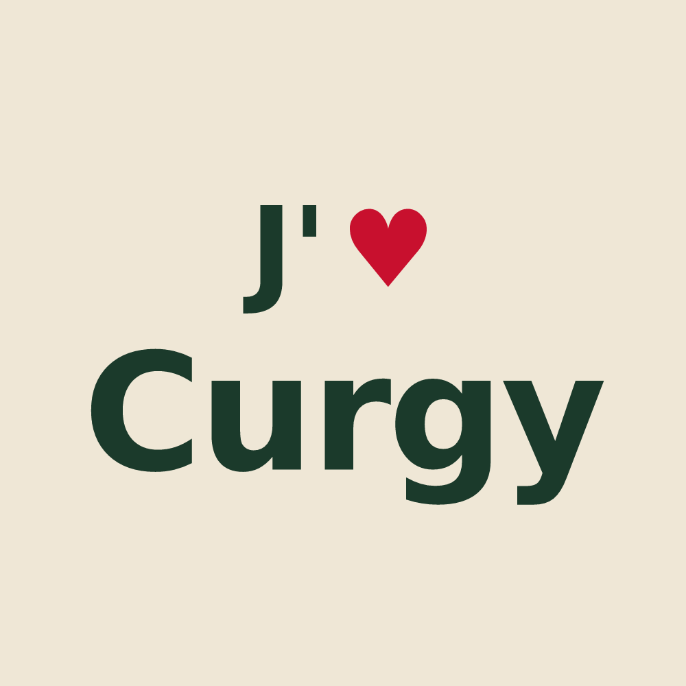 Tote bag personnalisé Curgy — design J'aime Curgy