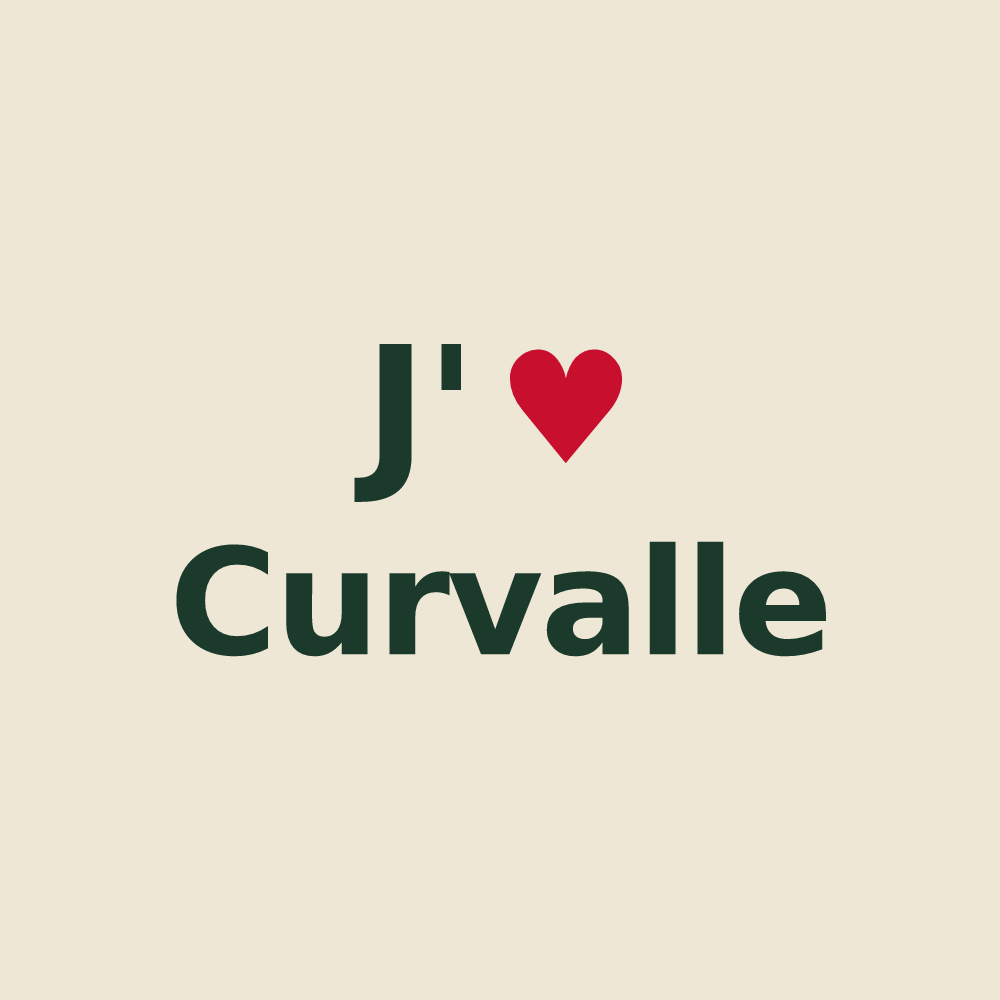 Tote bag personnalisé Curvalle — design J'aime Curvalle
