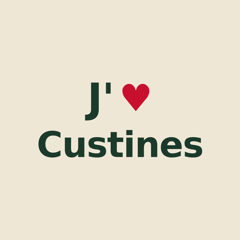 Tote bag personnalisé Custines — design J'aime Custines