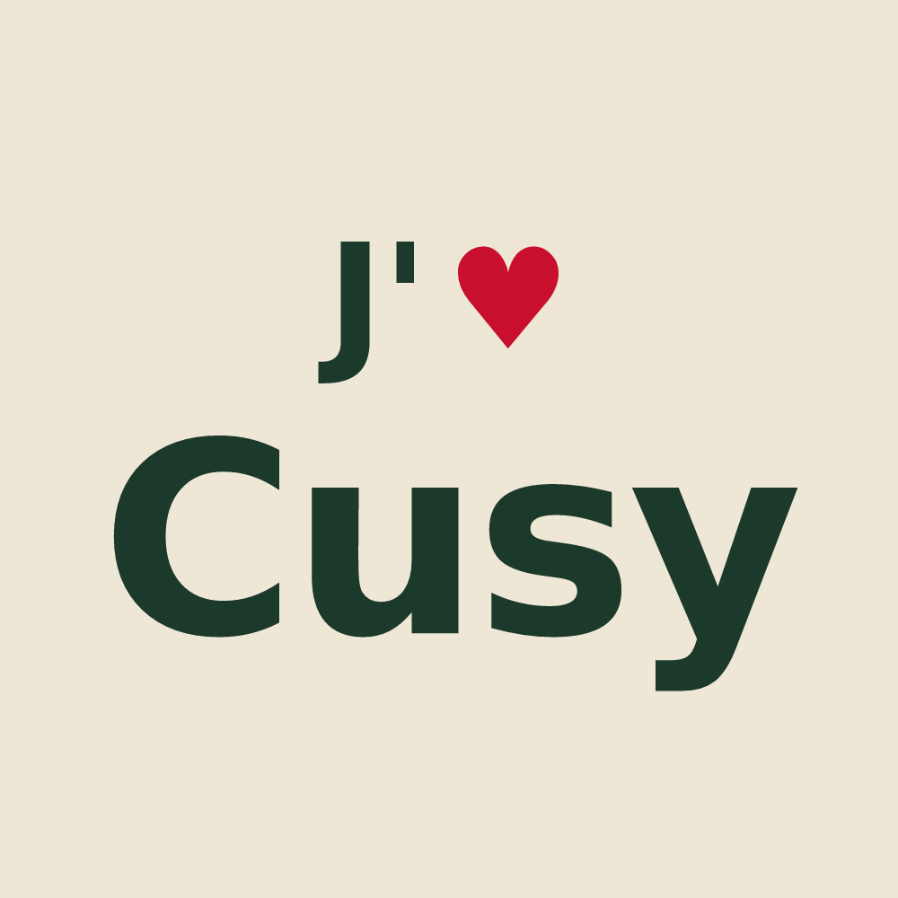 Tote bag personnalisé Cusy — design J'aime Cusy