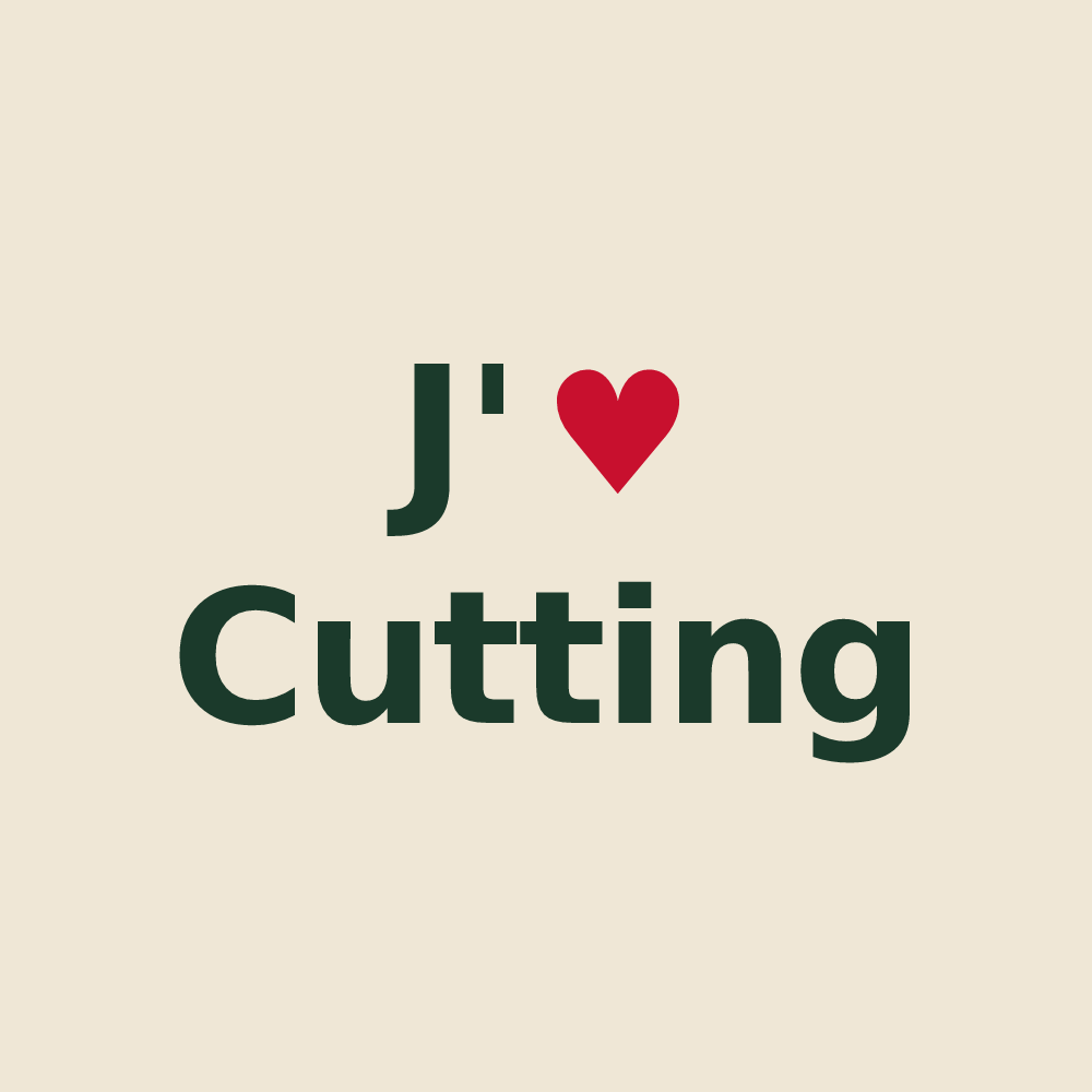 Tote bag personnalisé Cutting — design J'aime Cutting