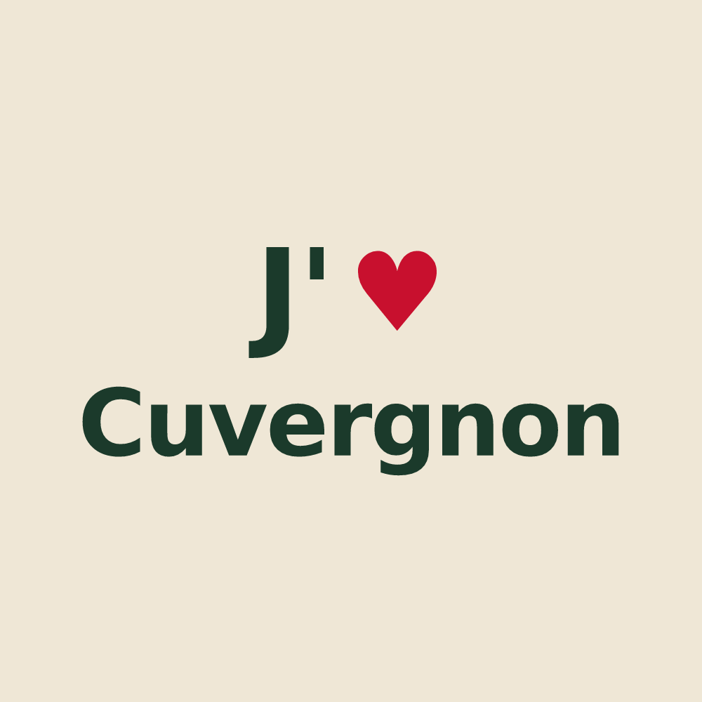 Tote bag personnalisé Cuvergnon — design J'aime Cuvergnon