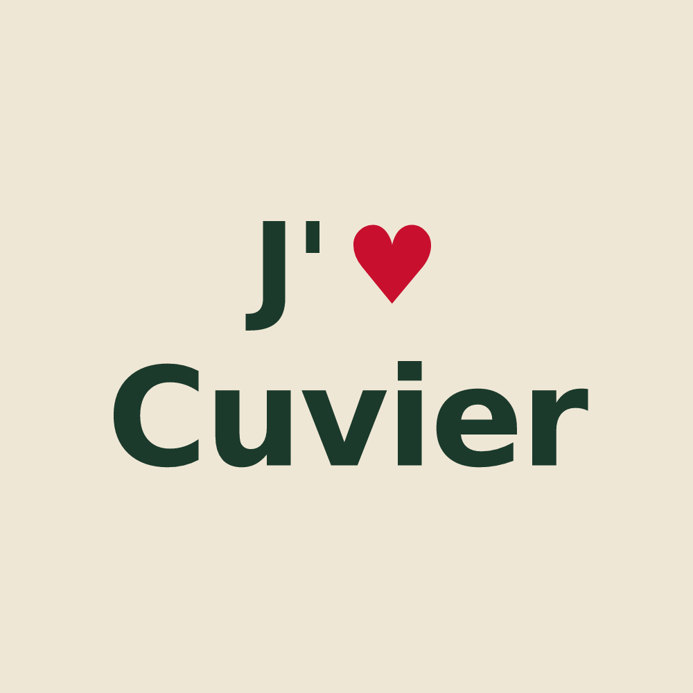 Tote bag personnalisé Cuvier — design J'aime Cuvier