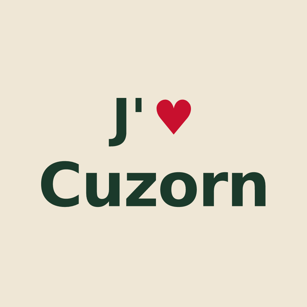 Tote bag personnalisé Cuzorn — design J'aime Cuzorn