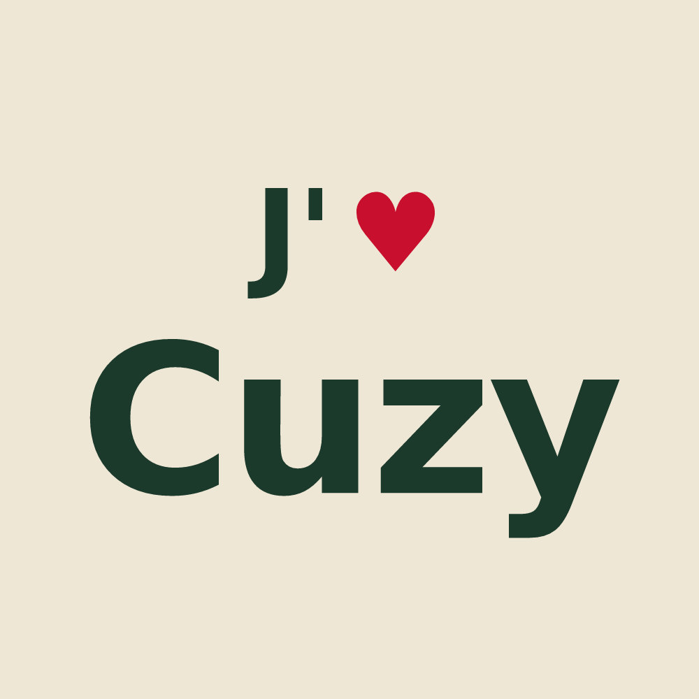 Tote bag personnalisé Cuzy — design J'aime Cuzy