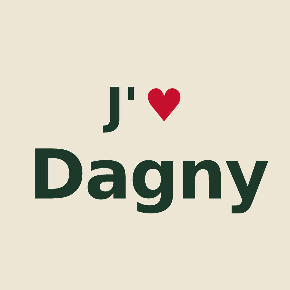 Tote bag personnalisé Dagny — design J'aime Dagny