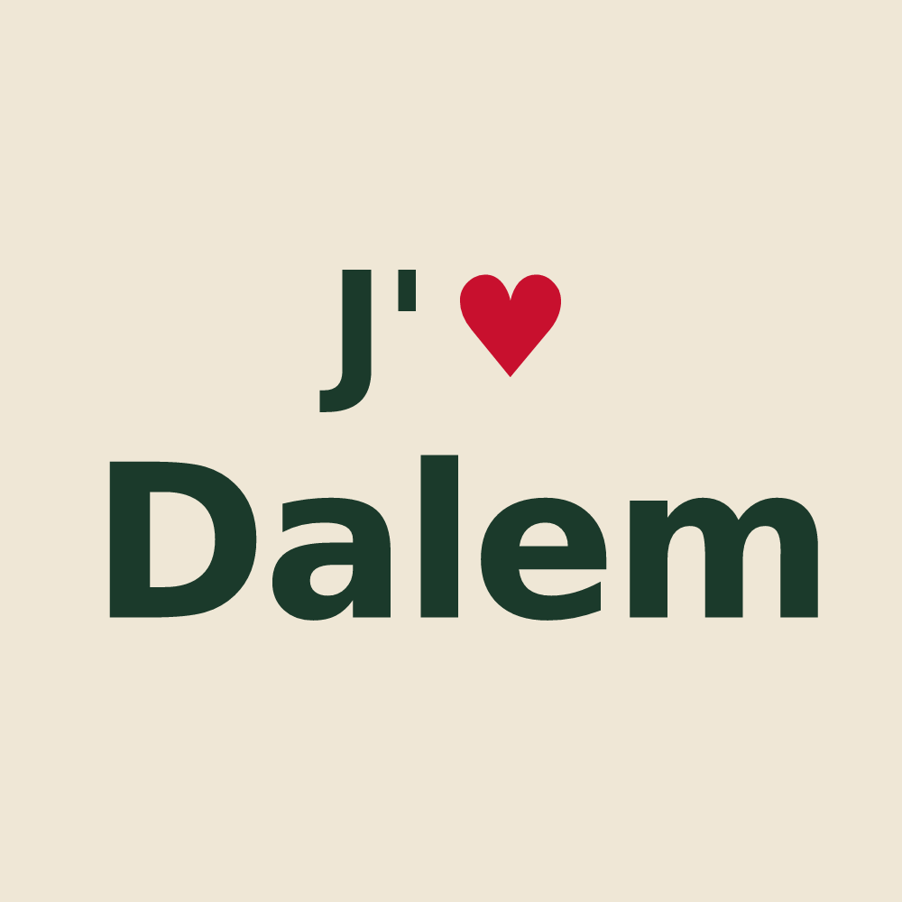 Tote bag personnalisé Dalem — design J'aime Dalem