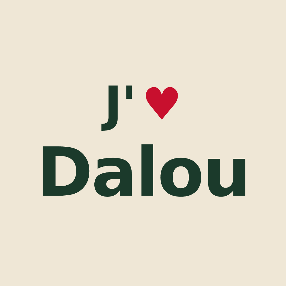 Tote bag personnalisé Dalou — design J'aime Dalou