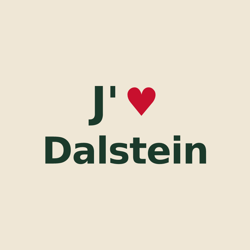 Tote bag personnalisé Dalstein — design J'aime Dalstein