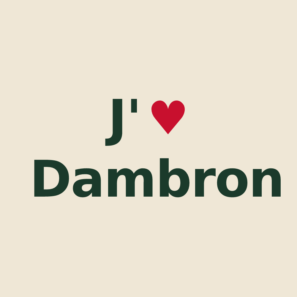 Tote bag personnalisé Dambron — design J'aime Dambron
