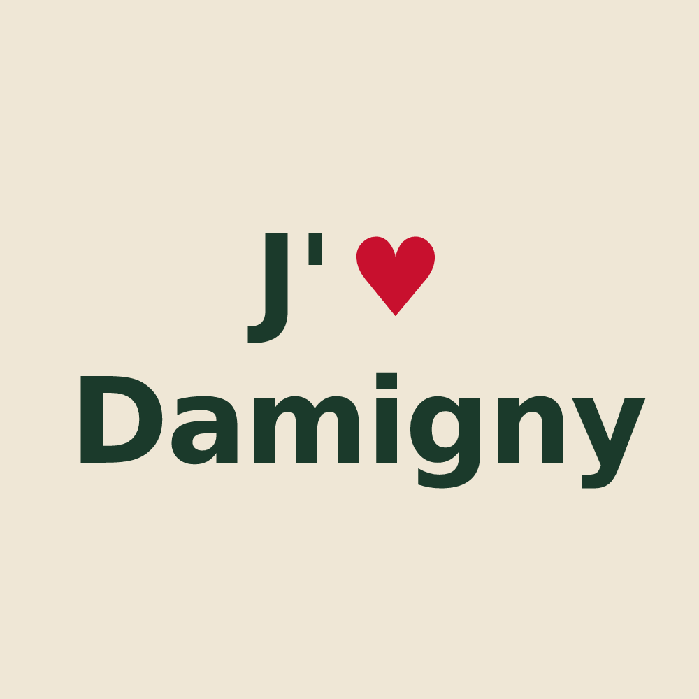 Tote bag personnalisé Damigny — design J'aime Damigny