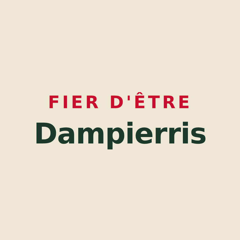 Tote bag « Fier d'être Dampierris » — design pour Dampierre-en-Bresse