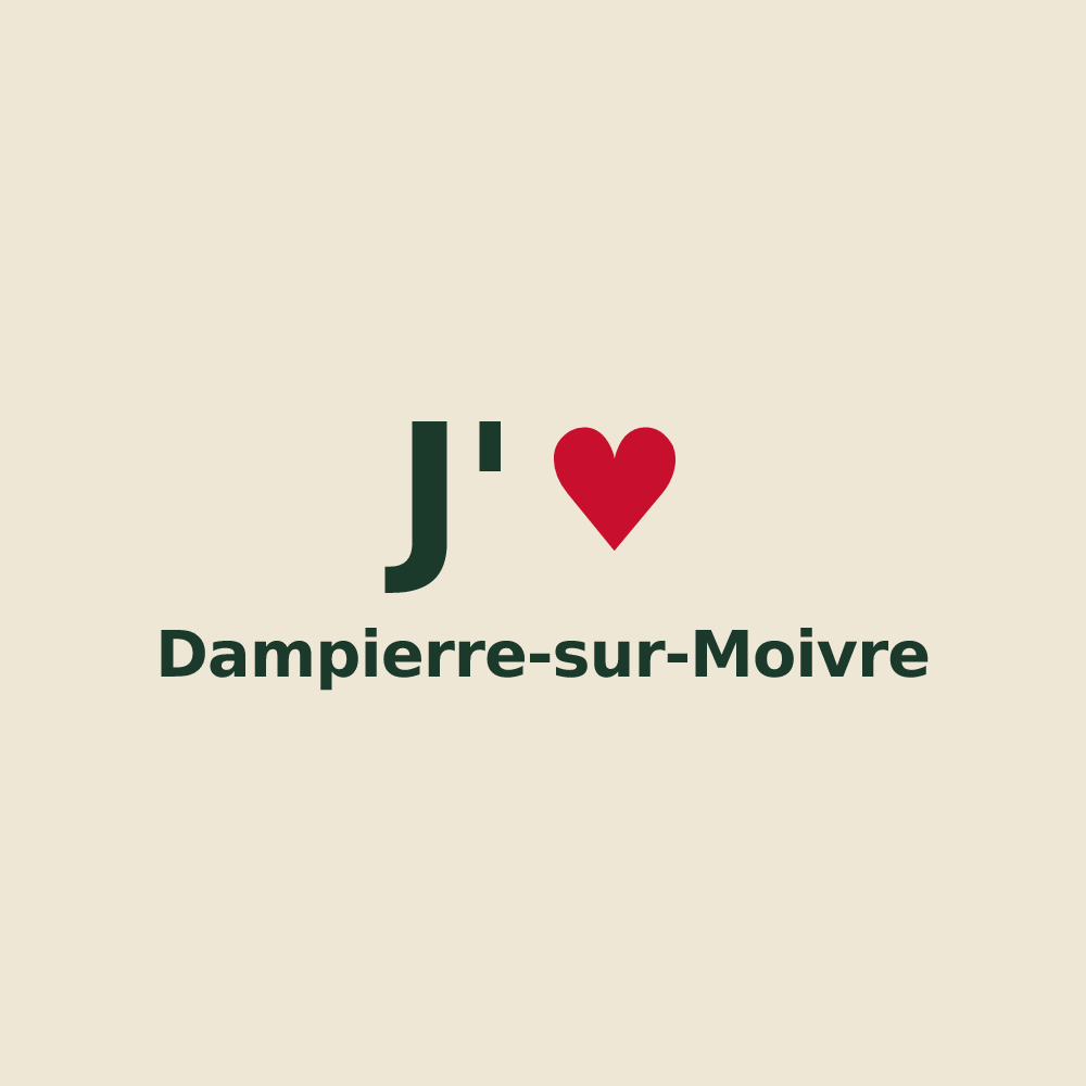 Tote bag personnalisé Dampierre-sur-Moivre — design J'aime Dampierre-sur-Moivre