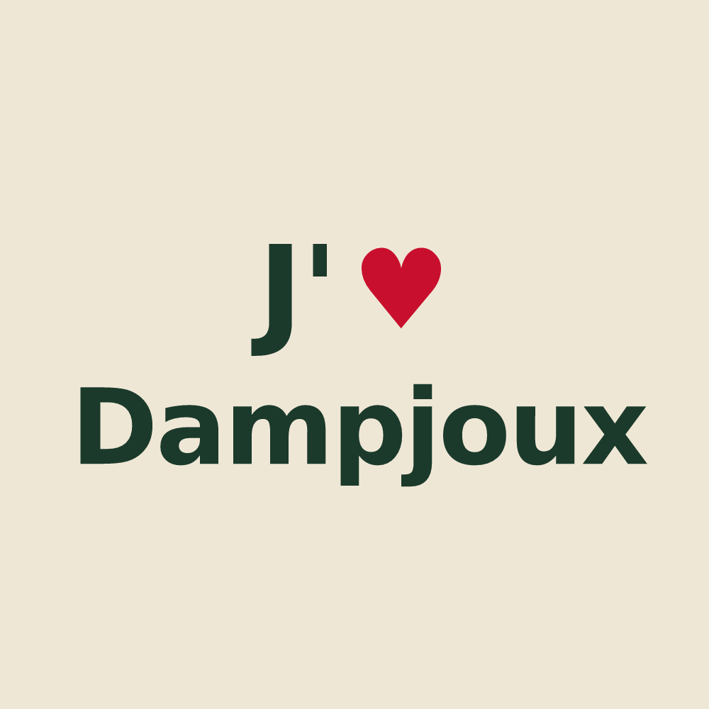Tote bag personnalisé Dampjoux — design J'aime Dampjoux