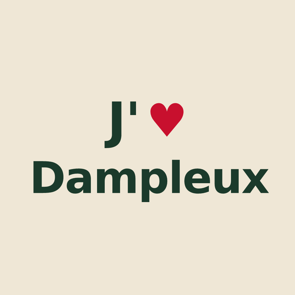 Tote bag personnalisé Dampleux — design J'aime Dampleux
