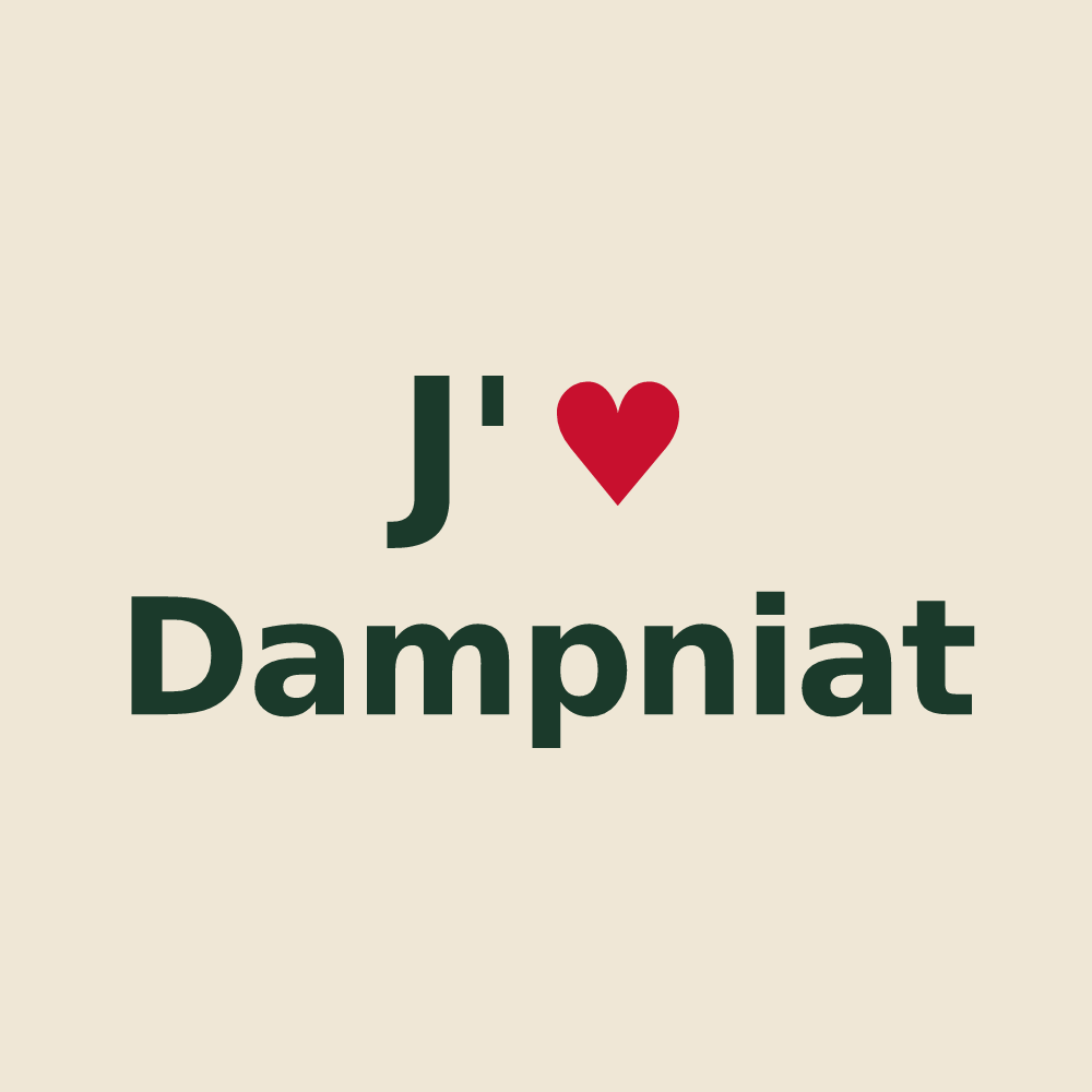 Tote bag personnalisé Dampniat — design J'aime Dampniat