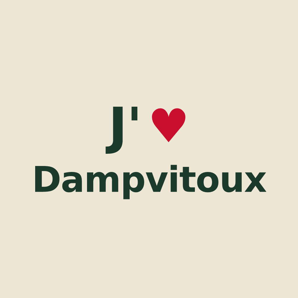 Tote bag personnalisé Dampvitoux — design J'aime Dampvitoux