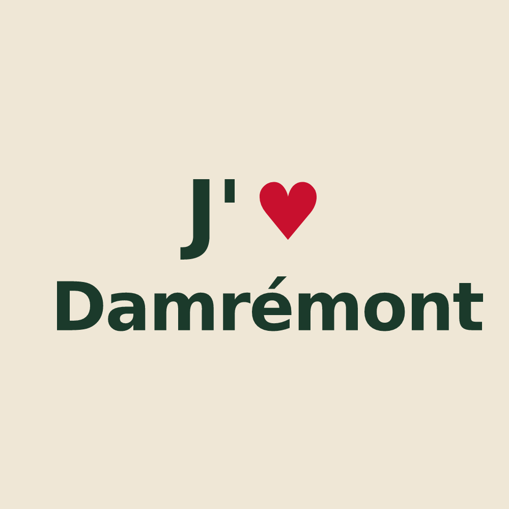 Tote bag personnalisé Damrémont — design J'aime Damrémont