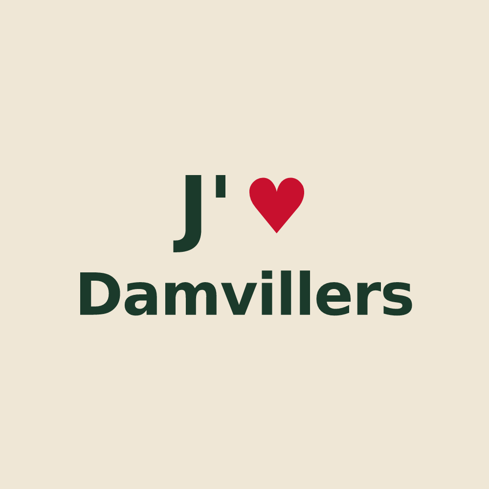 Tote bag personnalisé Damvillers — design J'aime Damvillers