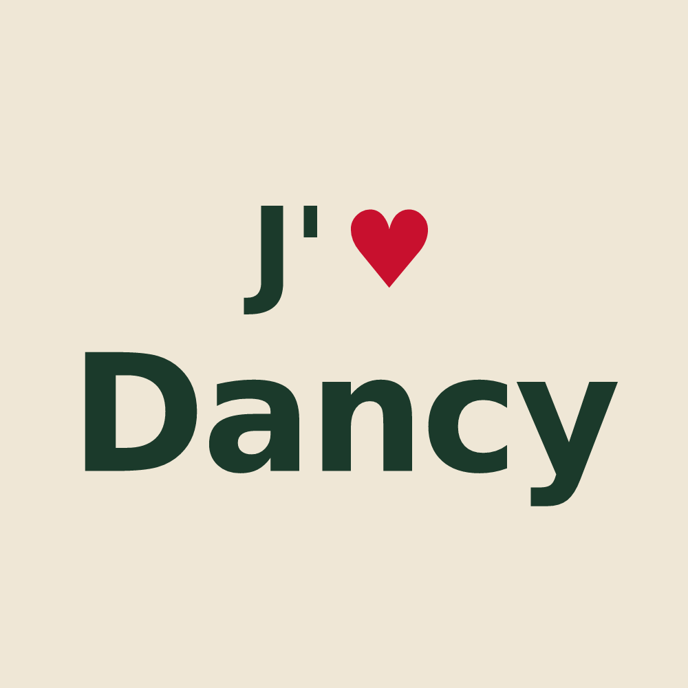 Tote bag personnalisé Dancy — design J'aime Dancy