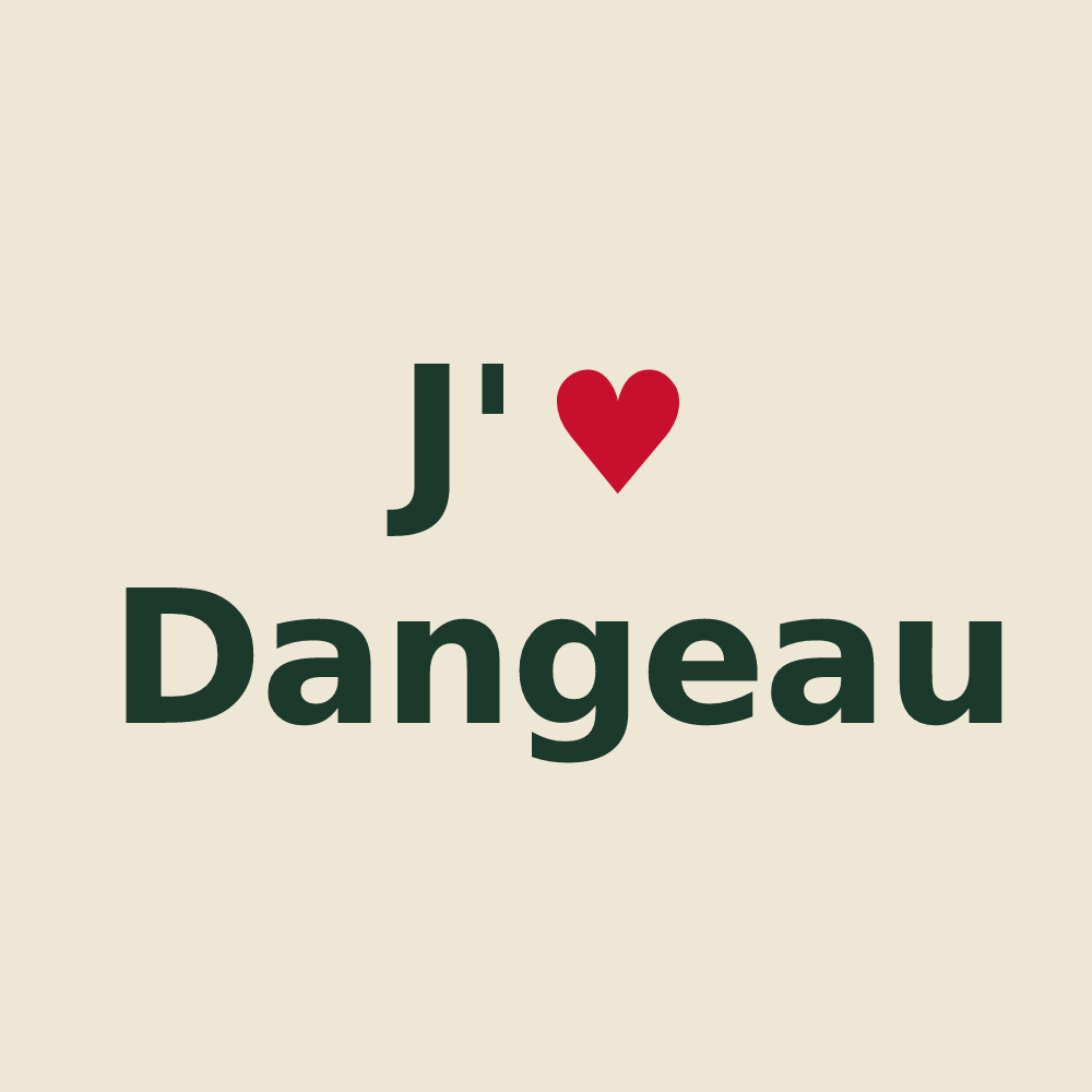Tote bag personnalisé Dangeau — design J'aime Dangeau