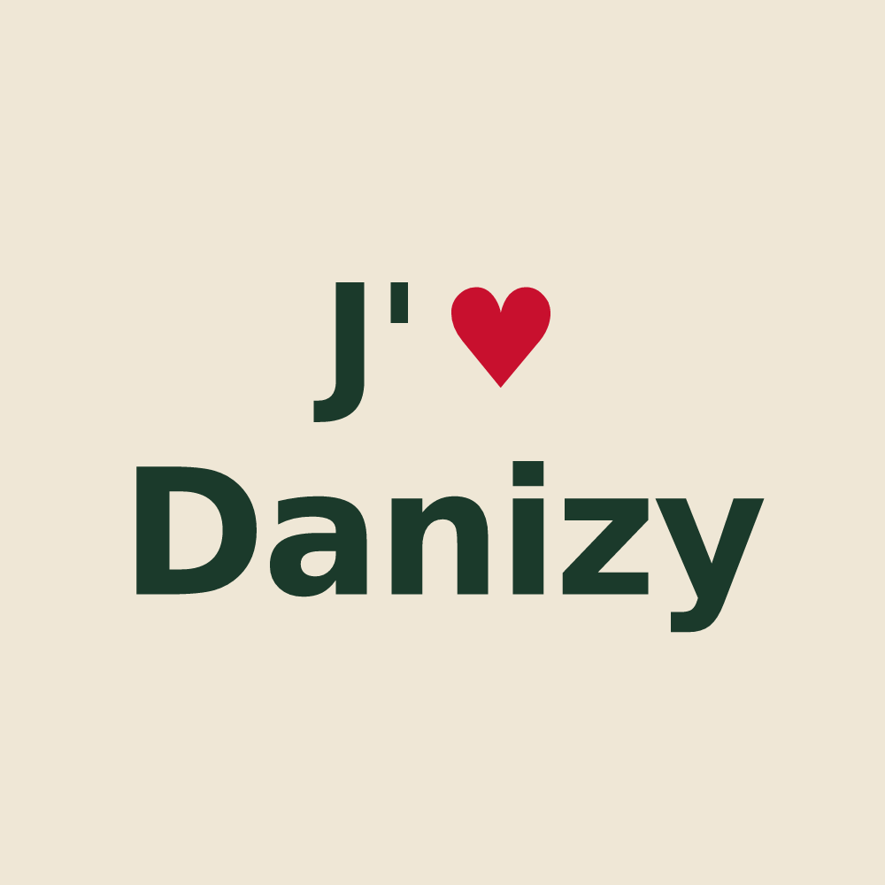 Tote bag personnalisé Danizy — design J'aime Danizy