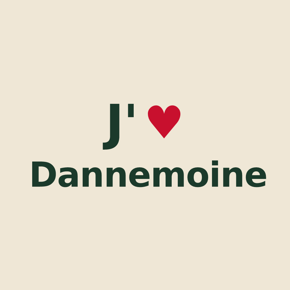 Tote bag personnalisé Dannemoine — design J'aime Dannemoine