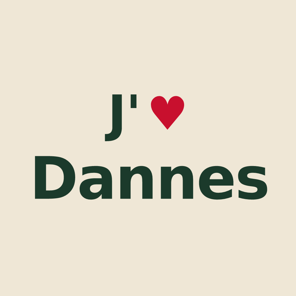 Tote bag personnalisé Dannes — design J'aime Dannes