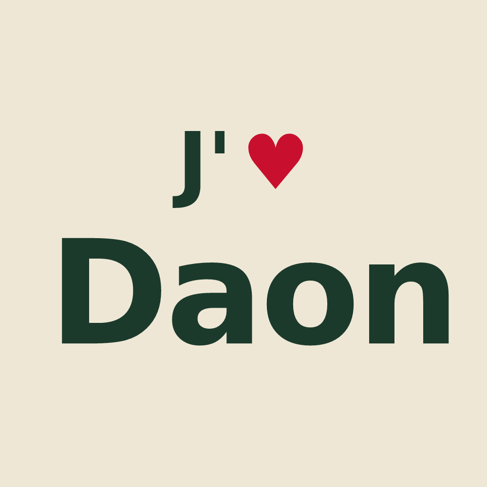 Tote bag personnalisé Daon — design J'aime Daon