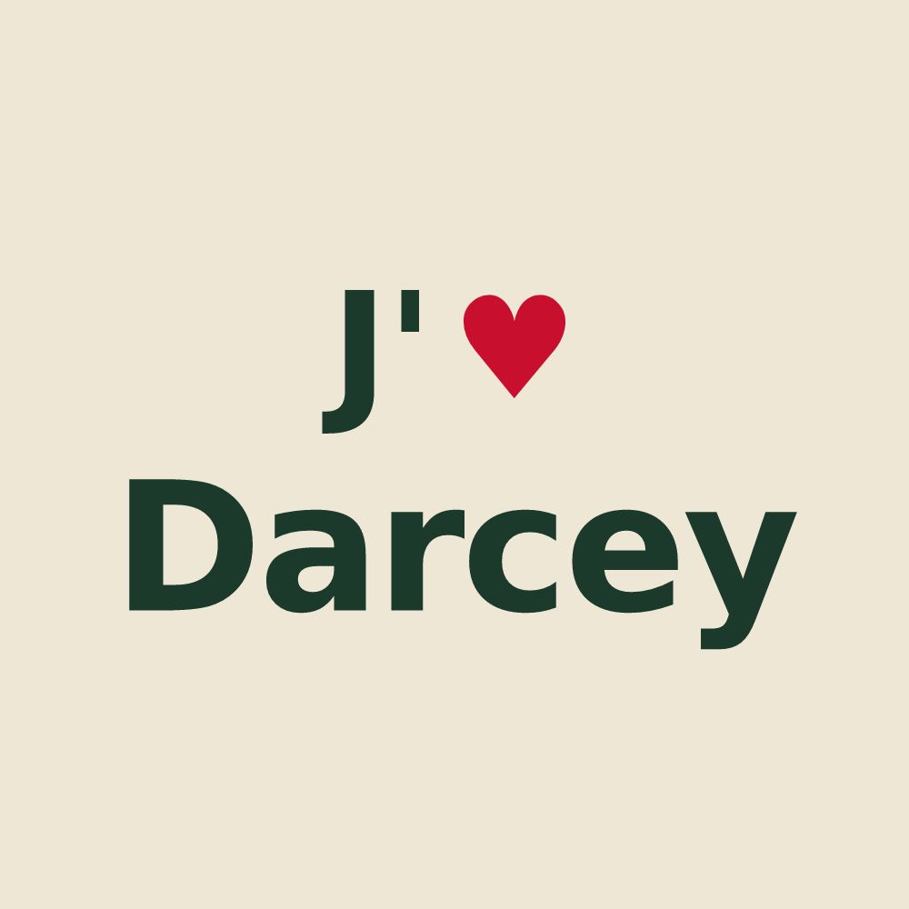 Tote bag personnalisé Darcey — design J'aime Darcey