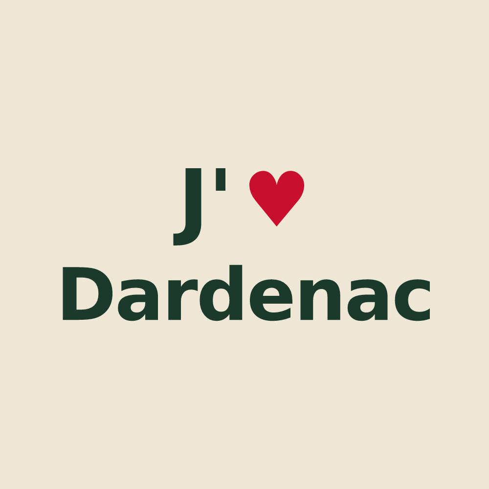 Tote bag personnalisé Dardenac — design J'aime Dardenac