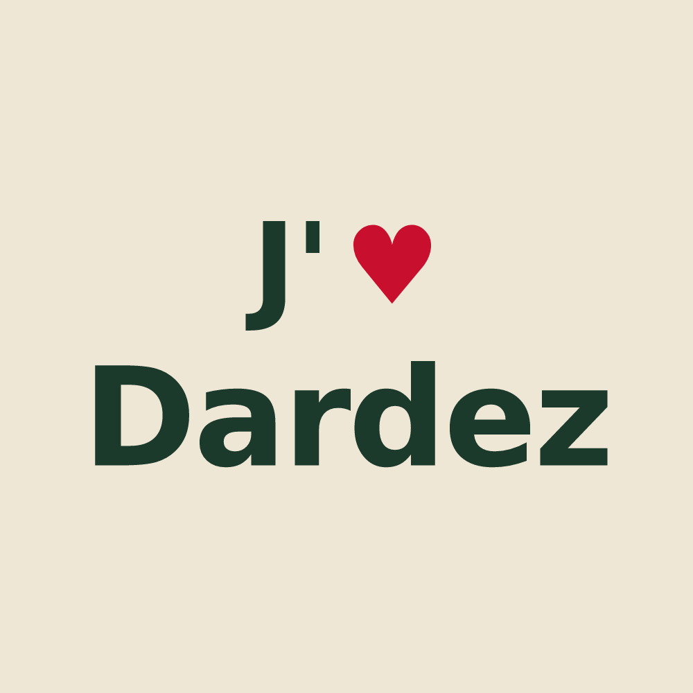 Tote bag personnalisé Dardez — design J'aime Dardez