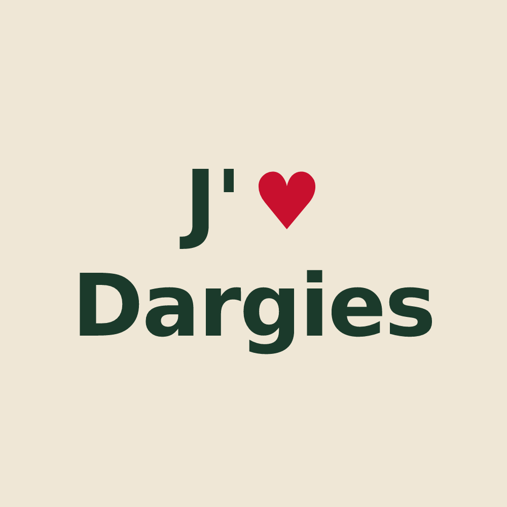 Tote bag personnalisé Dargies — design J'aime Dargies