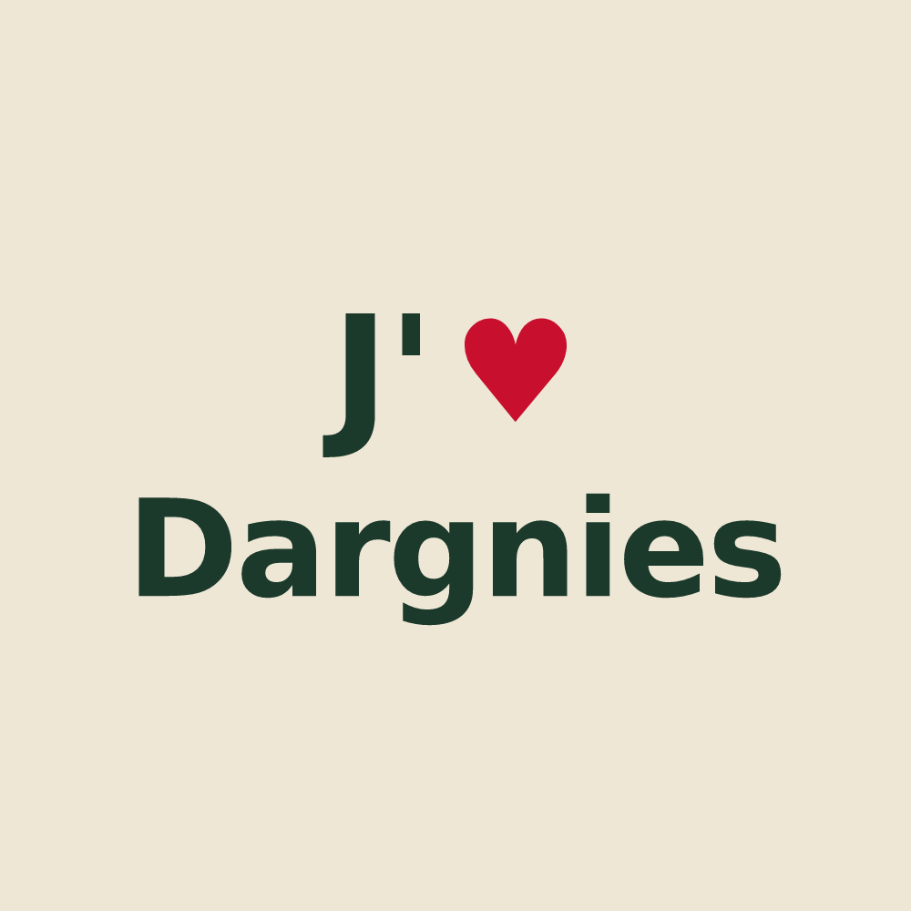 Tote bag personnalisé Dargnies — design J'aime Dargnies