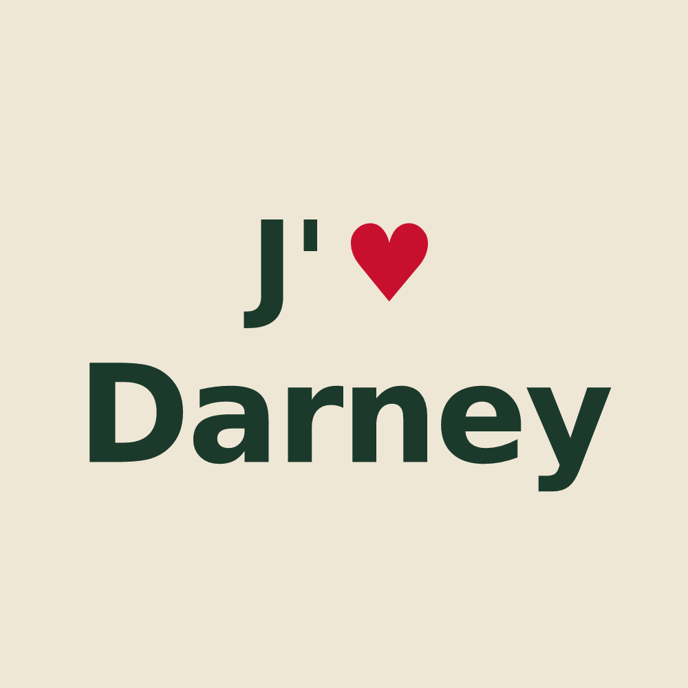 Tote bag personnalisé Darney — design J'aime Darney