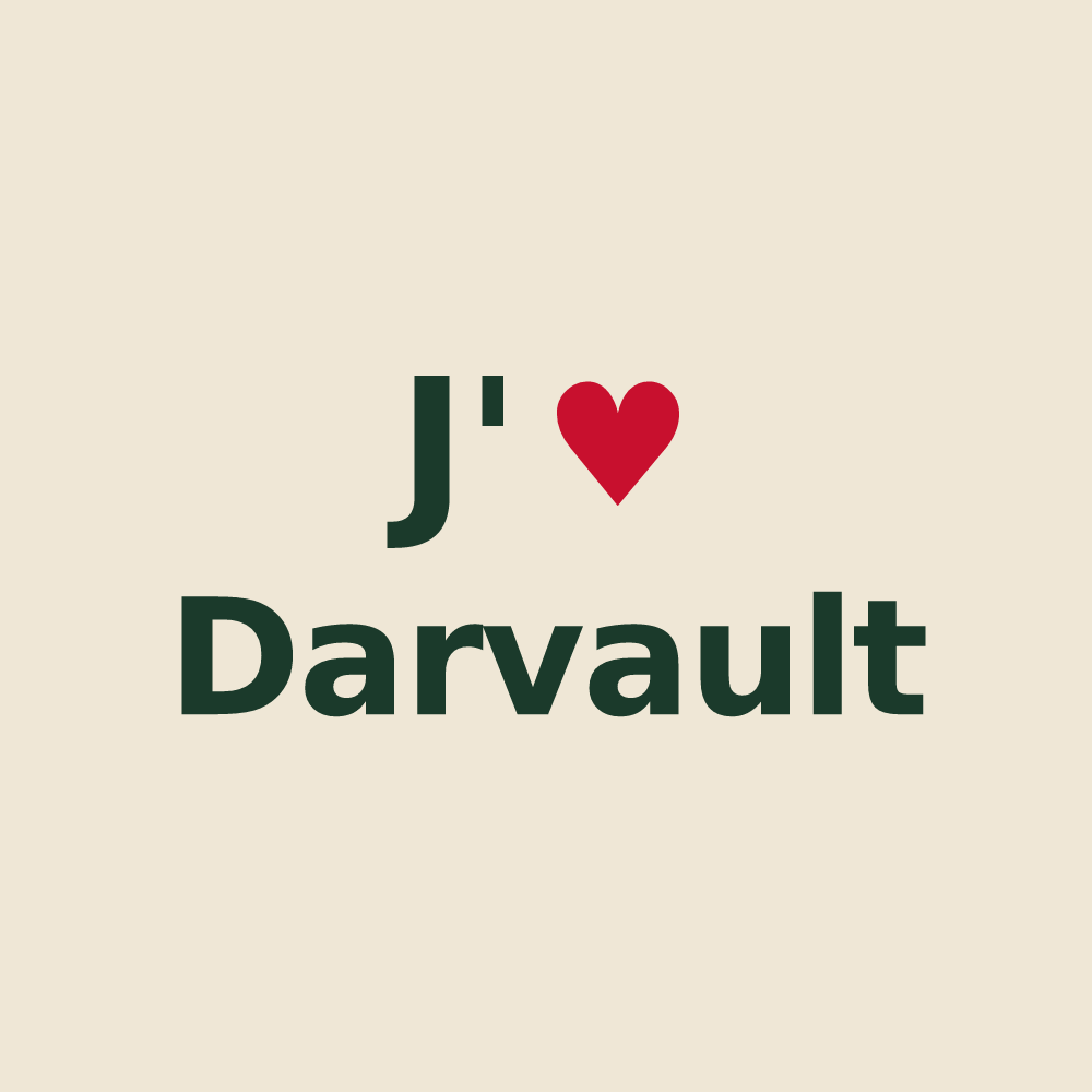 Tote bag personnalisé Darvault — design J'aime Darvault