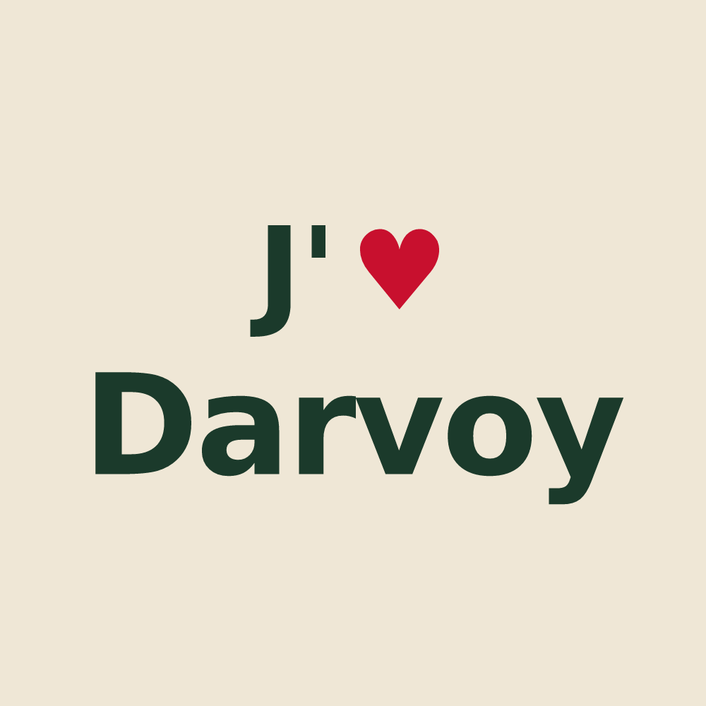 Tote bag personnalisé Darvoy — design J'aime Darvoy