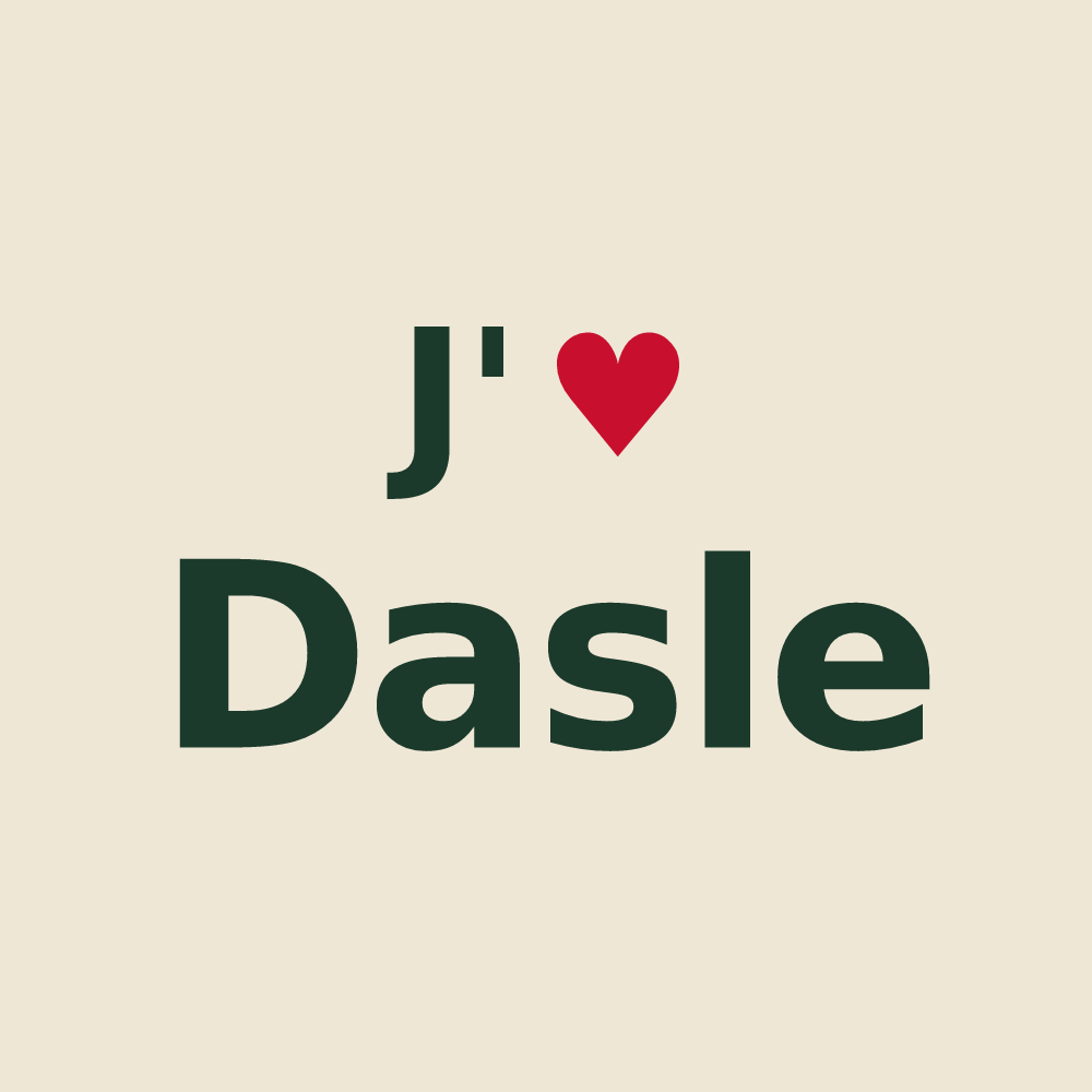 Tote bag personnalisé Dasle — design J'aime Dasle