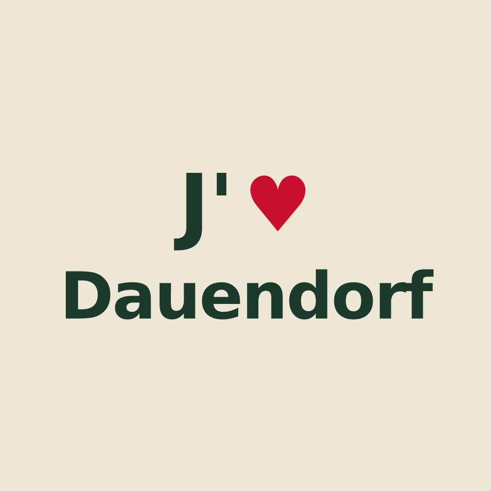 Tote bag personnalisé Dauendorf — design J'aime Dauendorf