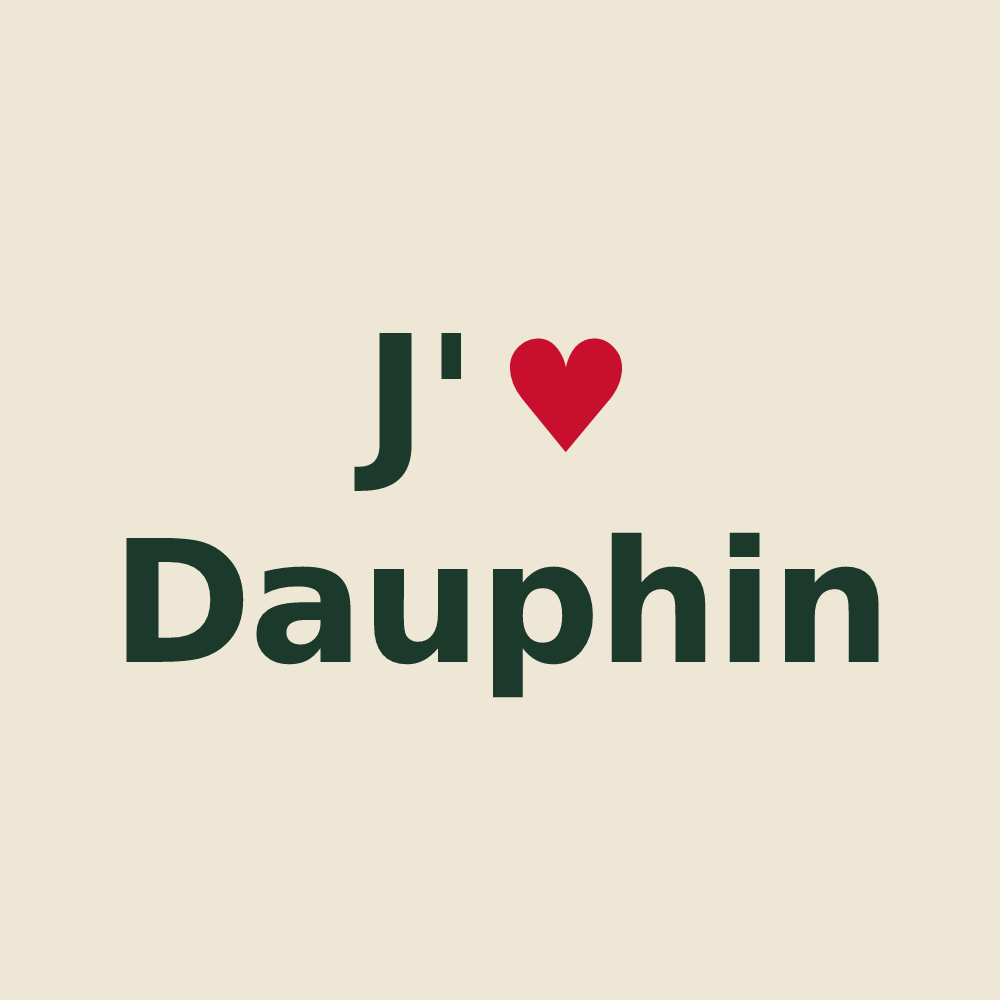 Tote bag personnalisé Dauphin — design J'aime Dauphin