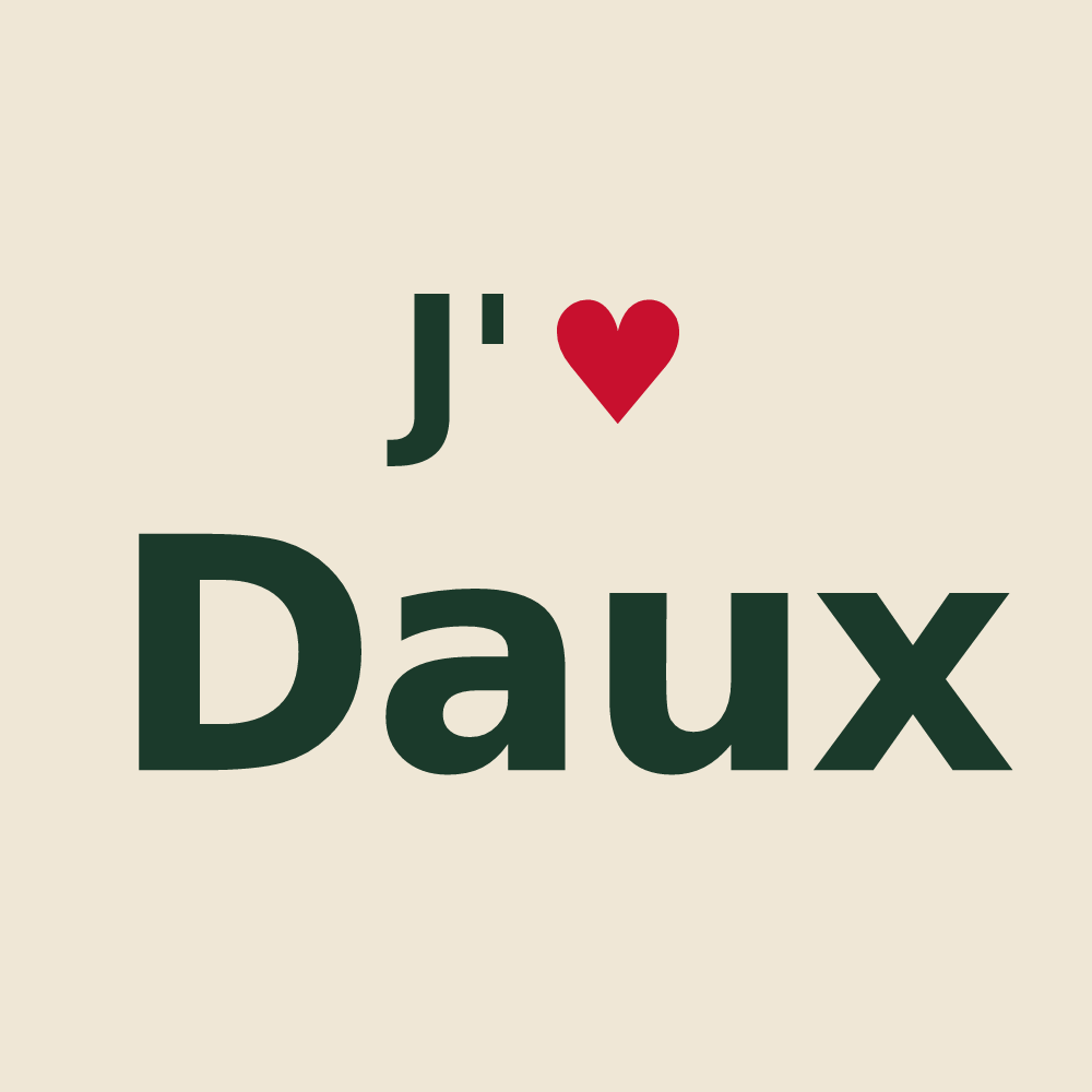 Tote bag personnalisé Daux — design J'aime Daux