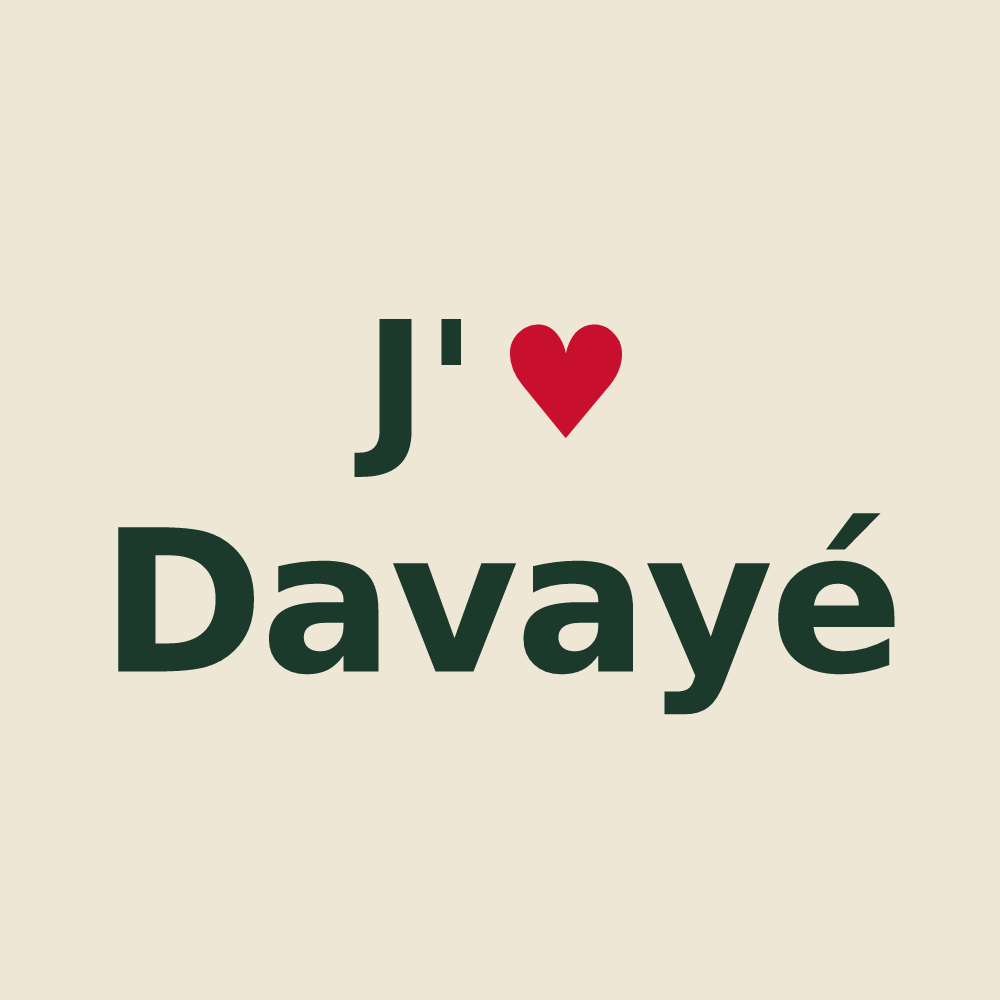 Tote bag personnalisé Davayé — design J'aime Davayé