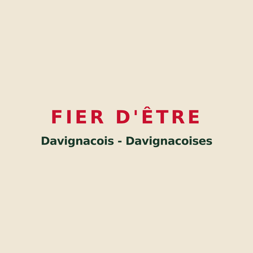 Tote bag « Fier d'être Davignacois - Davignacoises » — design pour Davignac