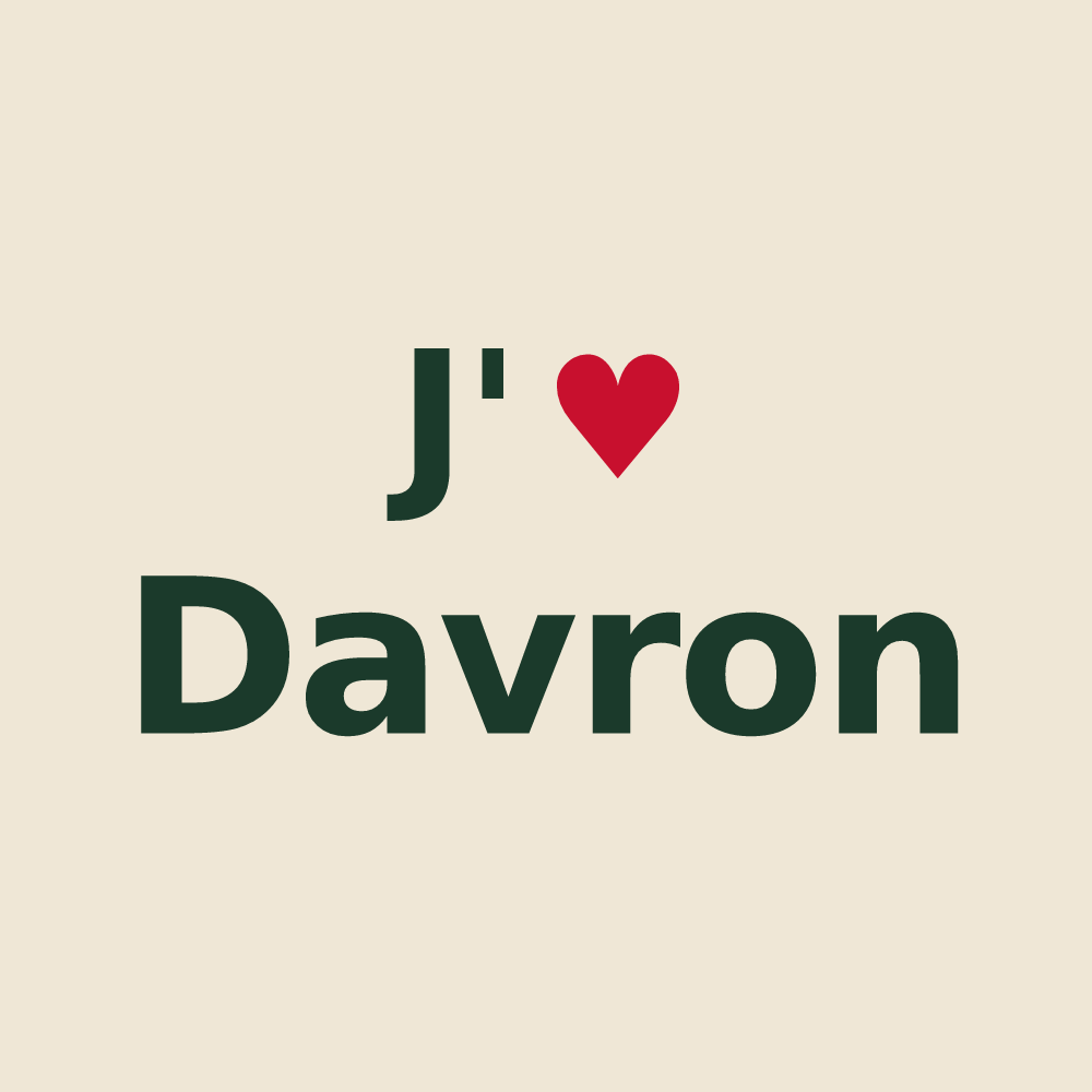 Tote bag personnalisé Davron — design J'aime Davron