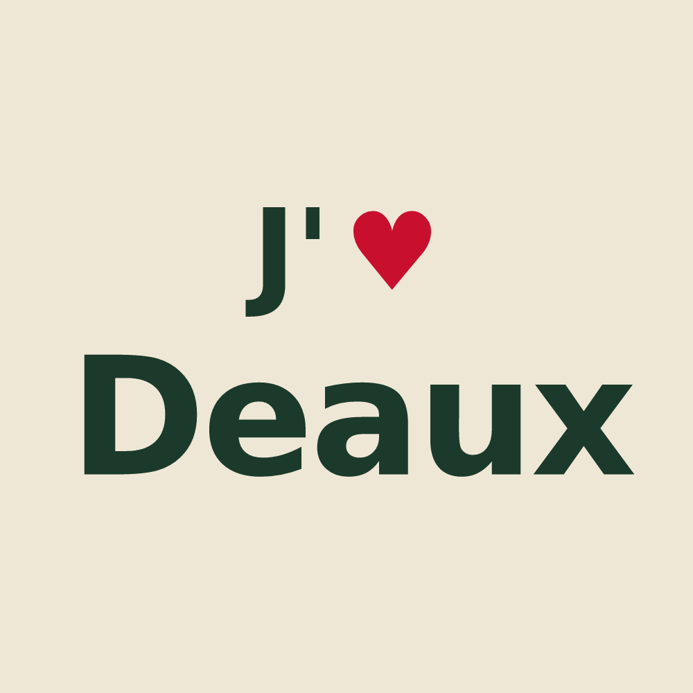 Tote bag personnalisé Deaux — design J'aime Deaux