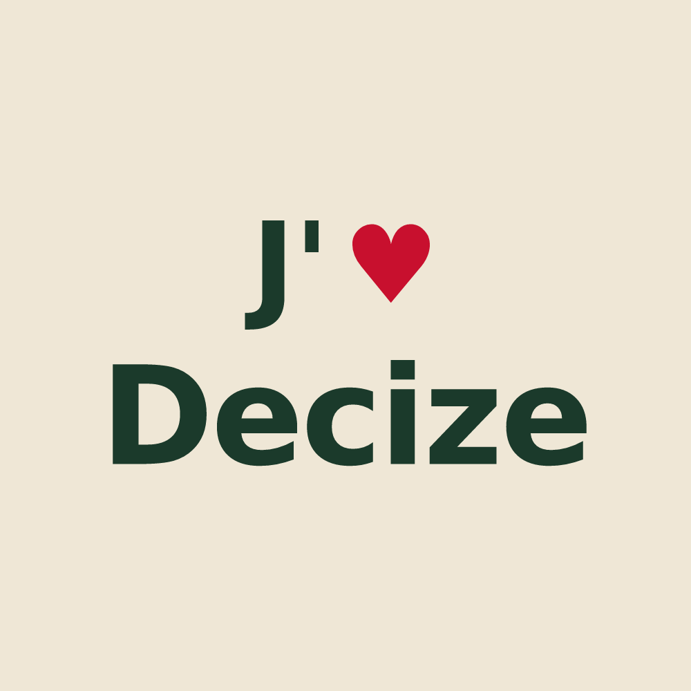 Tote bag personnalisé Decize — design J'aime Decize