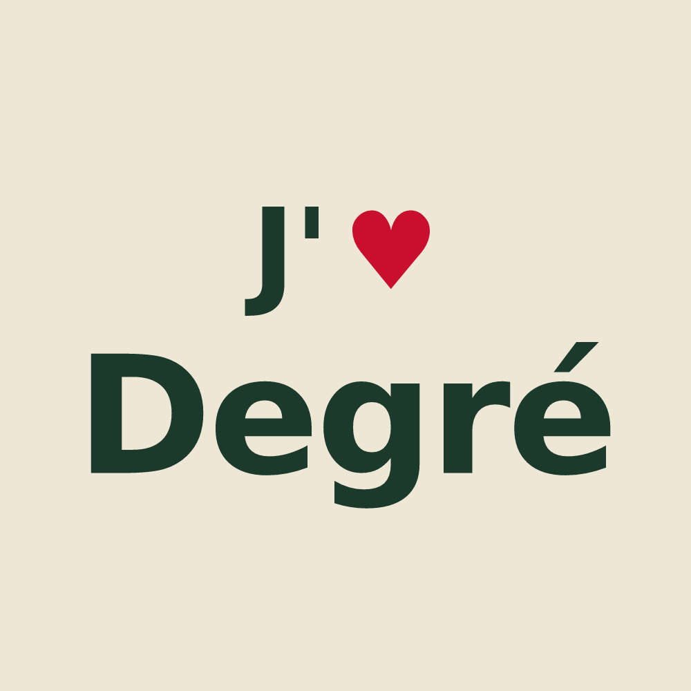 Tote bag personnalisé Degré — design J'aime Degré