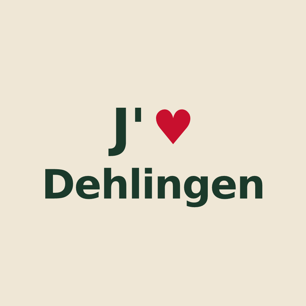 Tote bag personnalisé Dehlingen — design J'aime Dehlingen